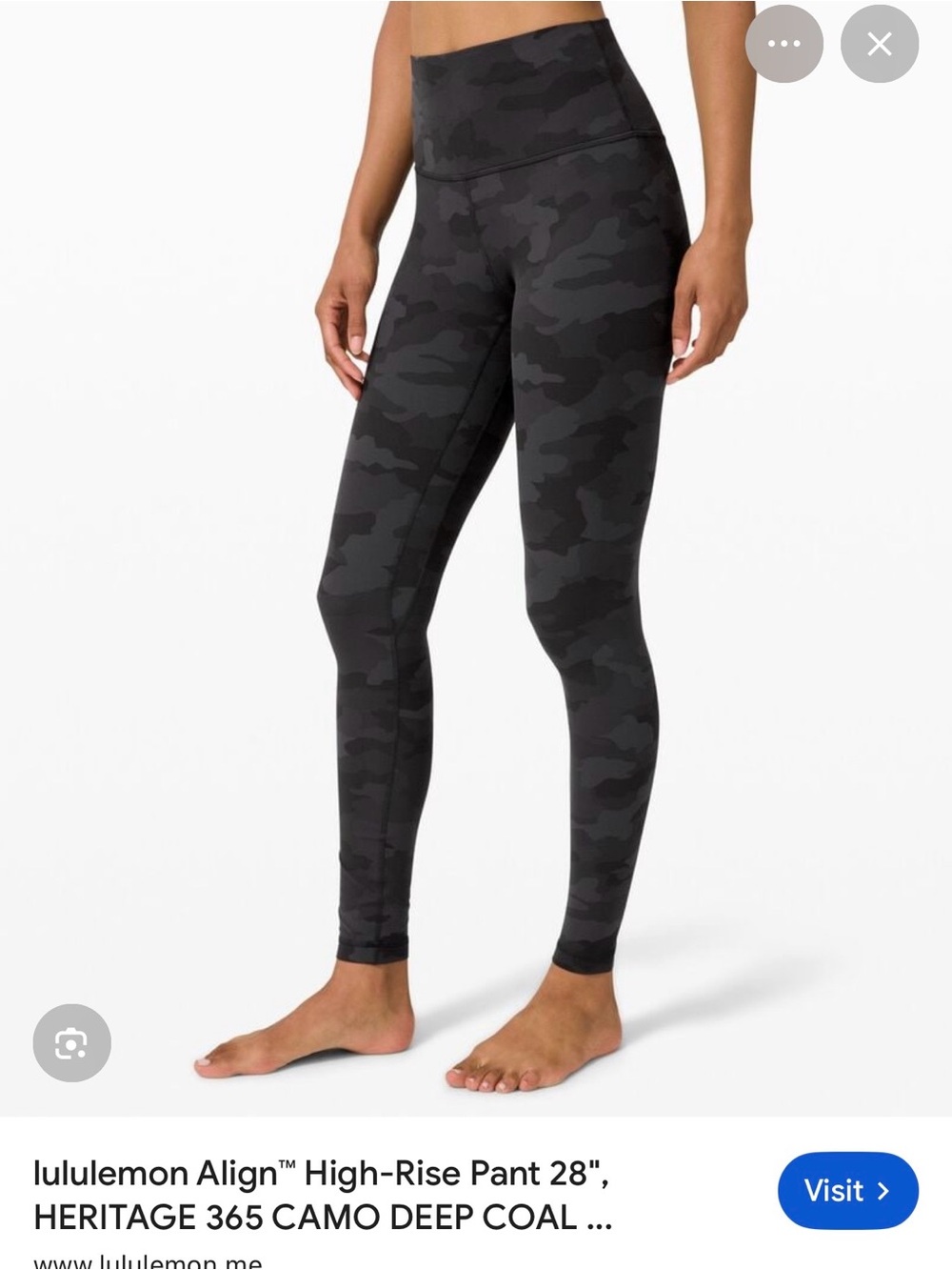 lululemon athletica High-Rise Camo Leggings in Deep Coal